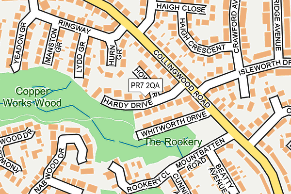 PR7 2QA map - OS OpenMap – Local (Ordnance Survey)