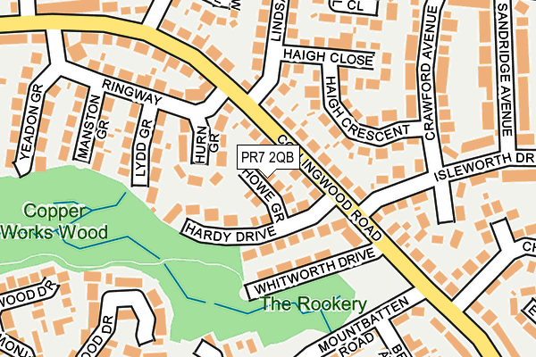 PR7 2QB map - OS OpenMap – Local (Ordnance Survey)