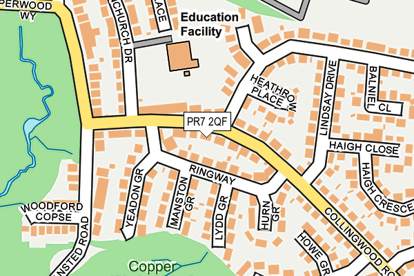 PR7 2QF map - OS OpenMap – Local (Ordnance Survey)