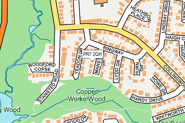 PR7 2QH map - OS OpenMap – Local (Ordnance Survey)