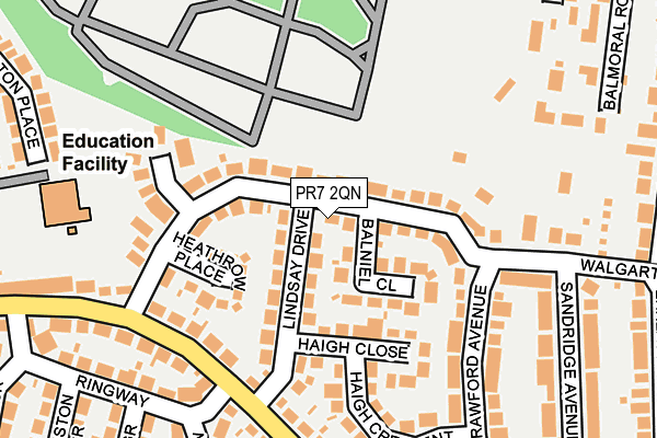 PR7 2QN map - OS OpenMap – Local (Ordnance Survey)