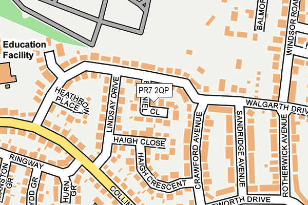 PR7 2QP map - OS OpenMap – Local (Ordnance Survey)