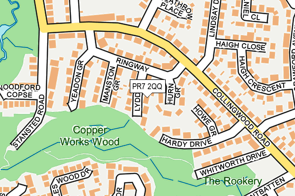 PR7 2QQ map - OS OpenMap – Local (Ordnance Survey)