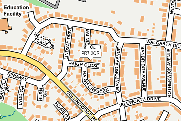 PR7 2QR map - OS OpenMap – Local (Ordnance Survey)