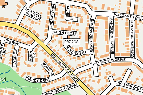 PR7 2QS map - OS OpenMap – Local (Ordnance Survey)
