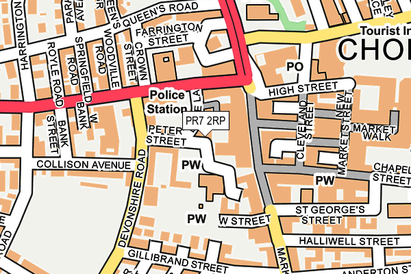 PR7 2RP map - OS OpenMap – Local (Ordnance Survey)