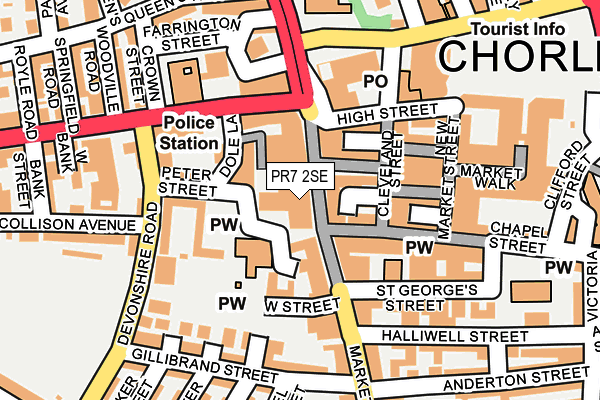 PR7 2SE map - OS OpenMap – Local (Ordnance Survey)