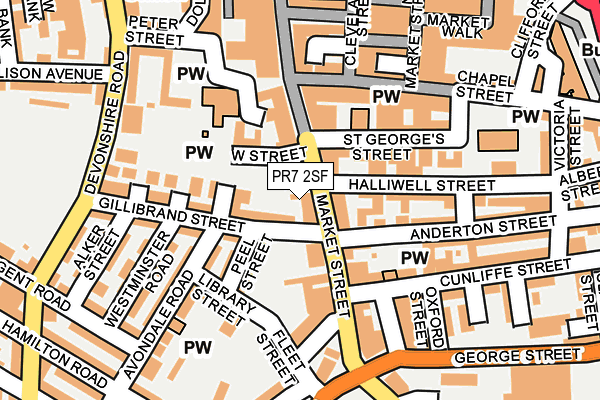 PR7 2SF map - OS OpenMap – Local (Ordnance Survey)