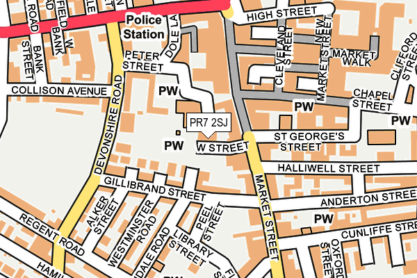 PR7 2SJ map - OS OpenMap – Local (Ordnance Survey)