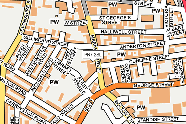 PR7 2SL map - OS OpenMap – Local (Ordnance Survey)