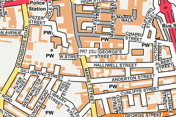PR7 2SU map - OS OpenMap – Local (Ordnance Survey)