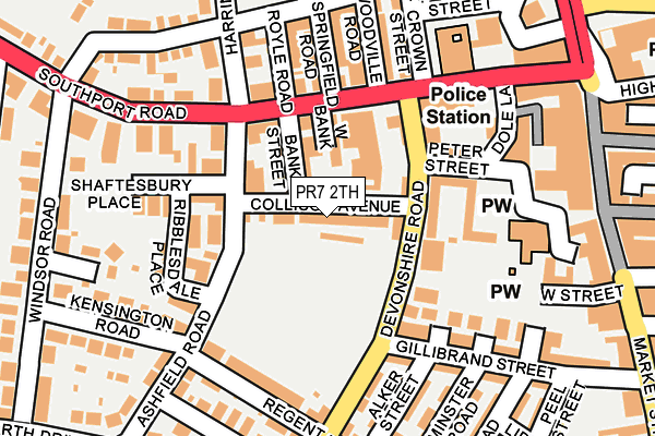 PR7 2TH map - OS OpenMap – Local (Ordnance Survey)