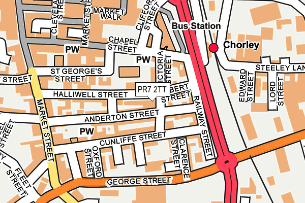 PR7 2TT map - OS OpenMap – Local (Ordnance Survey)