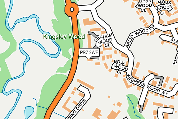 PR7 2WF map - OS OpenMap – Local (Ordnance Survey)