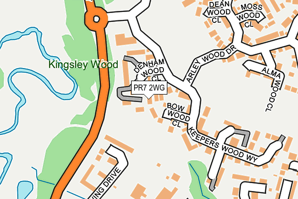 PR7 2WG map - OS OpenMap – Local (Ordnance Survey)