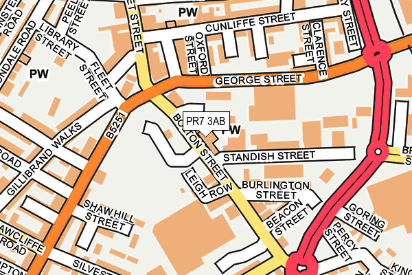 PR7 3AB map - OS OpenMap – Local (Ordnance Survey)