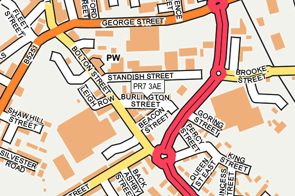 PR7 3AE map - OS OpenMap – Local (Ordnance Survey)