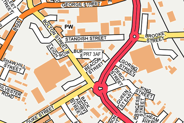 PR7 3AF map - OS OpenMap – Local (Ordnance Survey)