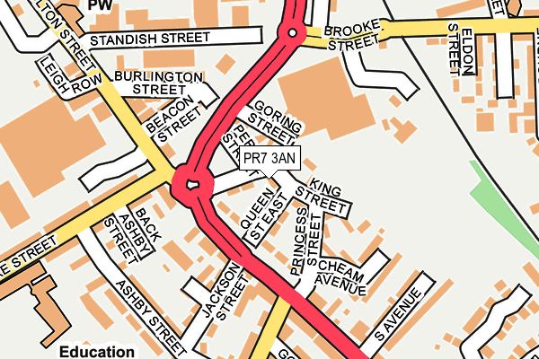 PR7 3AN map - OS OpenMap – Local (Ordnance Survey)