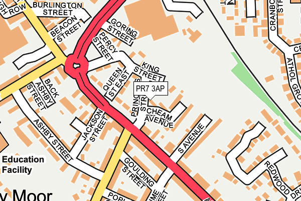 PR7 3AP map - OS OpenMap – Local (Ordnance Survey)