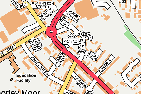 PR7 3AQ map - OS OpenMap – Local (Ordnance Survey)