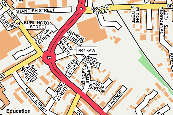 PR7 3AW map - OS OpenMap – Local (Ordnance Survey)