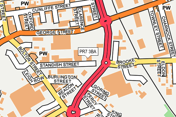 PR7 3BA map - OS OpenMap – Local (Ordnance Survey)