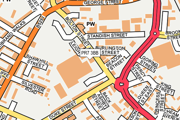 PR7 3BB map - OS OpenMap – Local (Ordnance Survey)