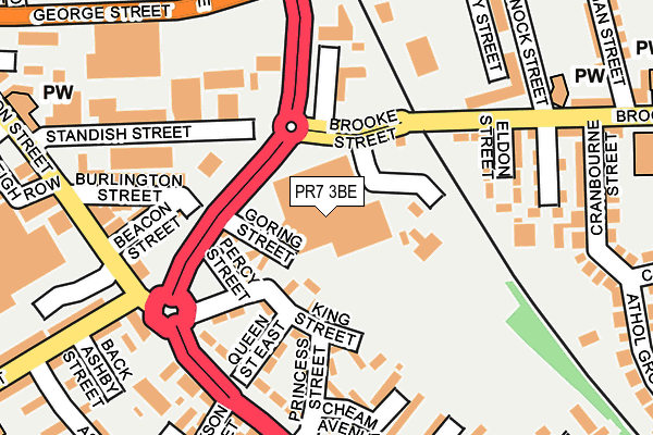 PR7 3BE map - OS OpenMap – Local (Ordnance Survey)