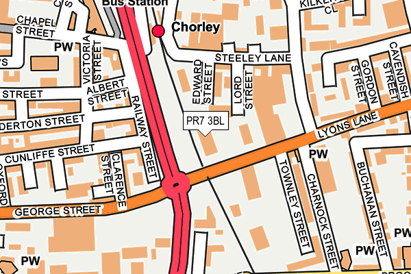 PR7 3BL map - OS OpenMap – Local (Ordnance Survey)