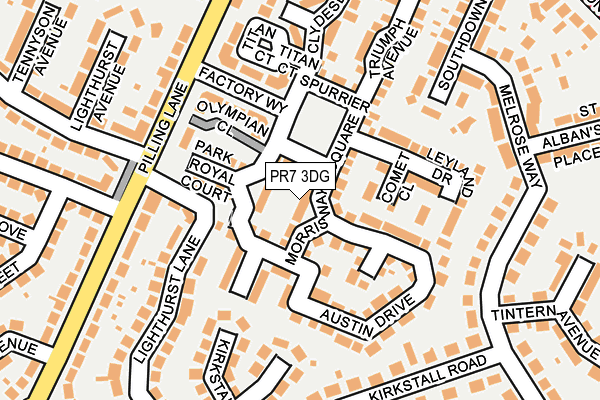 PR7 3DG map - OS OpenMap – Local (Ordnance Survey)