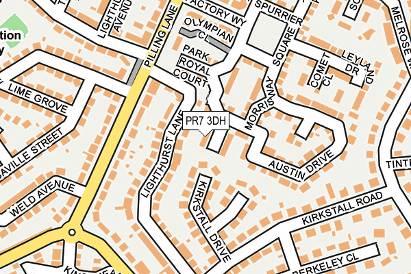 PR7 3DH map - OS OpenMap – Local (Ordnance Survey)