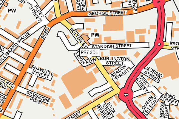 PR7 3DL map - OS OpenMap – Local (Ordnance Survey)