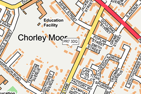 PR7 3DQ map - OS OpenMap – Local (Ordnance Survey)