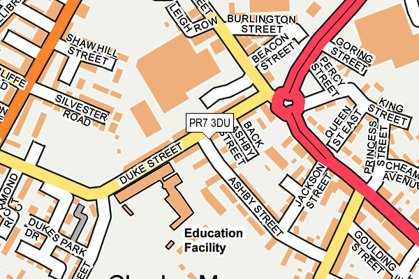 Map of CHORLEY SPORTING CLUB LIMITED at local scale