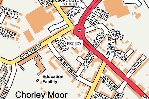 PR7 3DY map - OS OpenMap – Local (Ordnance Survey)