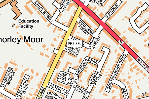 PR7 3EJ map - OS OpenMap – Local (Ordnance Survey)