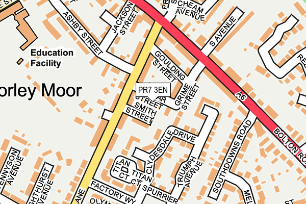 PR7 3EN map - OS OpenMap – Local (Ordnance Survey)