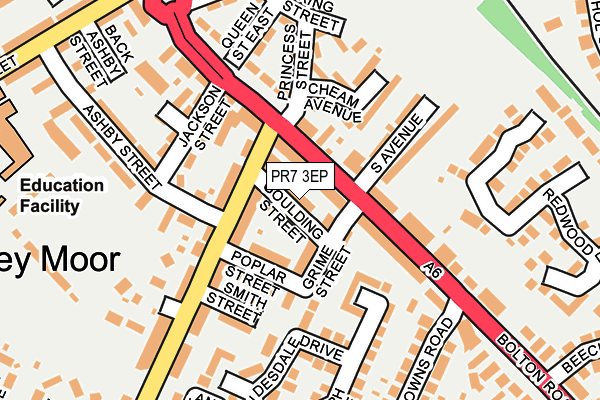 PR7 3EP map - OS OpenMap – Local (Ordnance Survey)