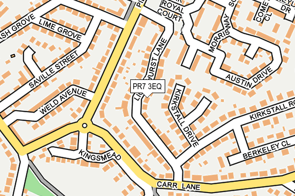 PR7 3EQ map - OS OpenMap – Local (Ordnance Survey)