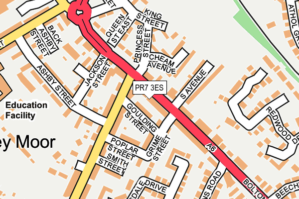 PR7 3ES map - OS OpenMap – Local (Ordnance Survey)