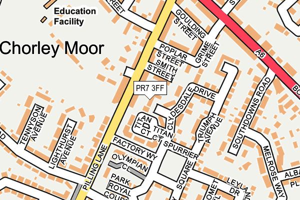 PR7 3FF map - OS OpenMap – Local (Ordnance Survey)