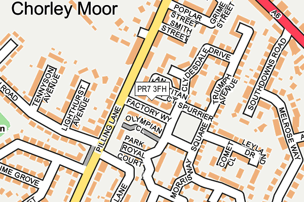 PR7 3FH map - OS OpenMap – Local (Ordnance Survey)