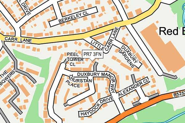 PR7 3FN map - OS OpenMap – Local (Ordnance Survey)