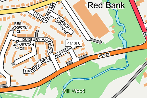 PR7 3FU map - OS OpenMap – Local (Ordnance Survey)