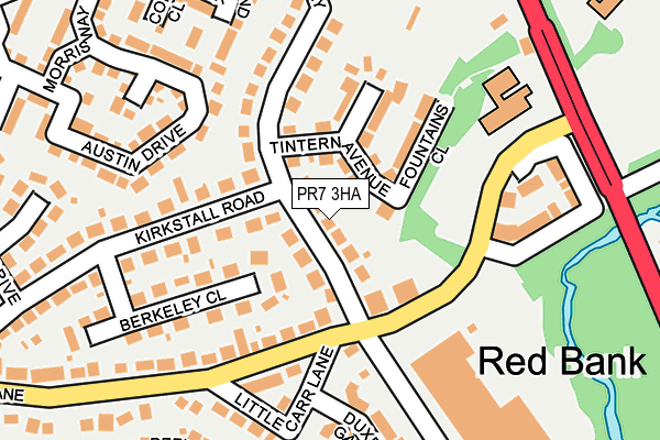 PR7 3HA map - OS OpenMap – Local (Ordnance Survey)