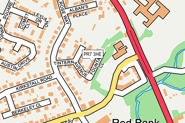 PR7 3HE map - OS OpenMap – Local (Ordnance Survey)