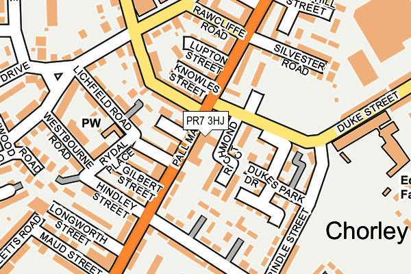 PR7 3HJ map - OS OpenMap – Local (Ordnance Survey)