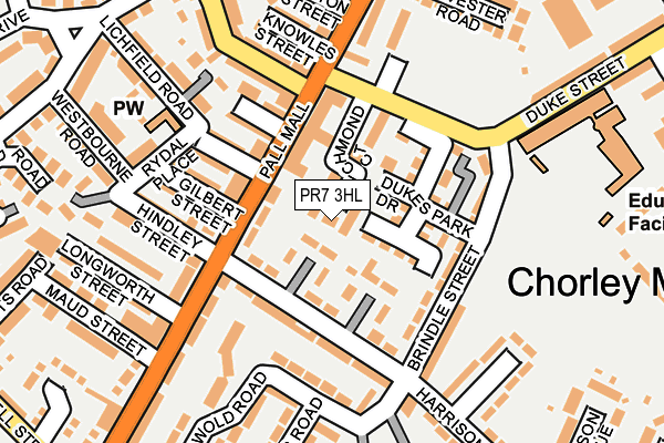 PR7 3HL map - OS OpenMap – Local (Ordnance Survey)