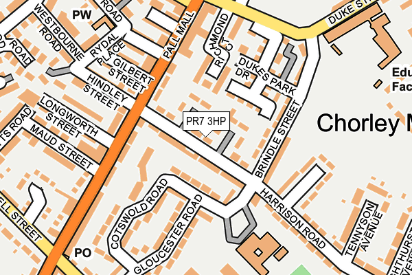 PR7 3HP map - OS OpenMap – Local (Ordnance Survey)